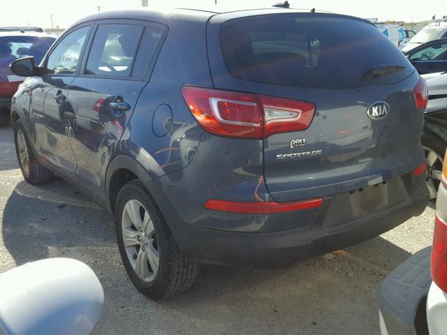 KNDPBCA22D7471896 - 2013 KIA SPORTAGE L BLUE photo 3