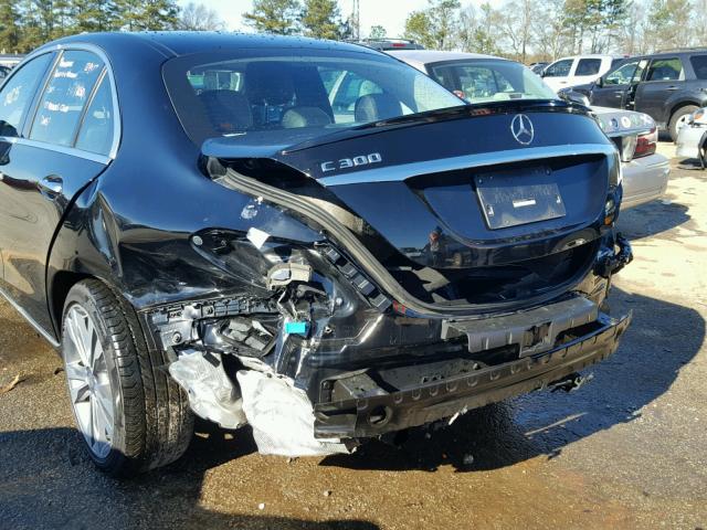 55SWF4JB8HU208915 - 2017 MERCEDES-BENZ C 300 BLACK photo 9