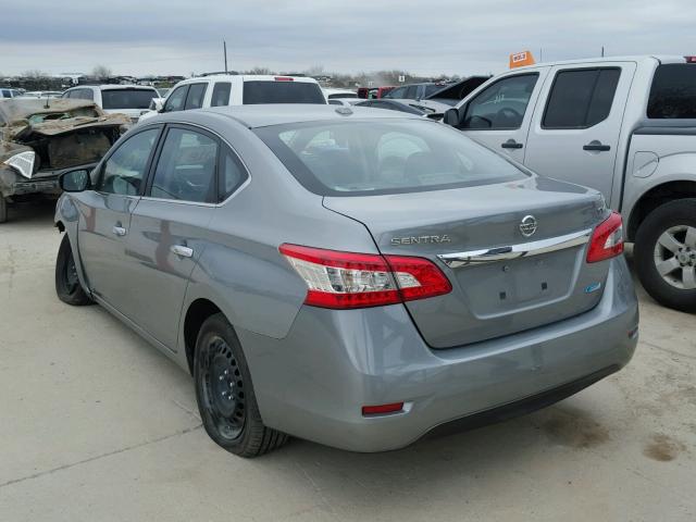 3N1AB7AP0DL664572 - 2013 NISSAN SENTRA S GRAY photo 3