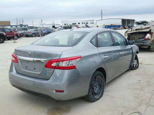 3N1AB7AP0DL664572 - 2013 NISSAN SENTRA S GRAY photo 4