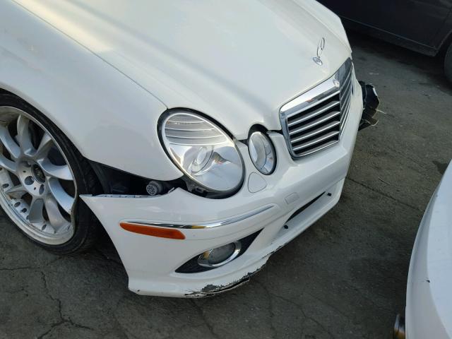 WDBUF56X99B393370 - 2009 MERCEDES-BENZ E 350 WHITE photo 9