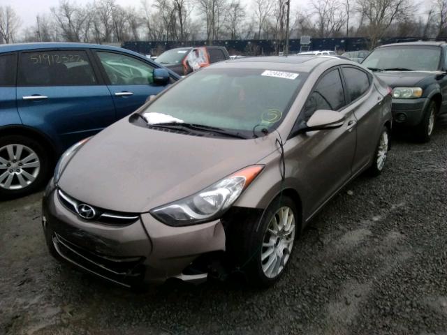 5NPDH4AE5DH227804 - 2013 HYUNDAI ELANTRA GL BLACK photo 2