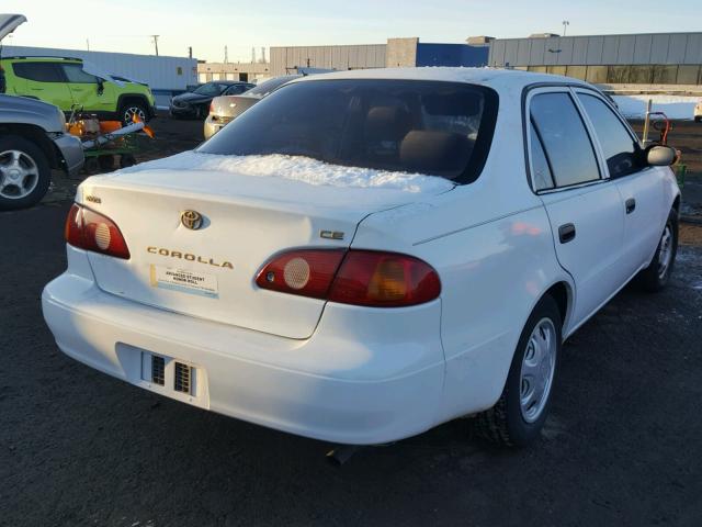 1NXBR12E21Z440532 - 2001 TOYOTA COROLLA CE WHITE photo 4