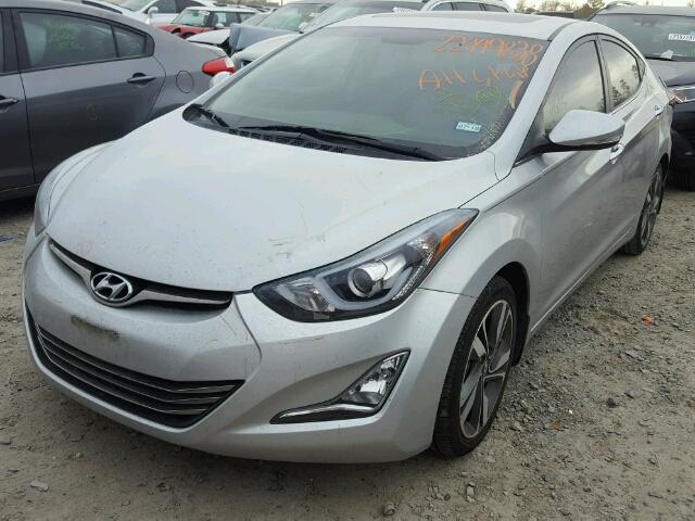 KMHDH4AEXEU172396 - 2014 HYUNDAI ELANTRA SE SILVER photo 2