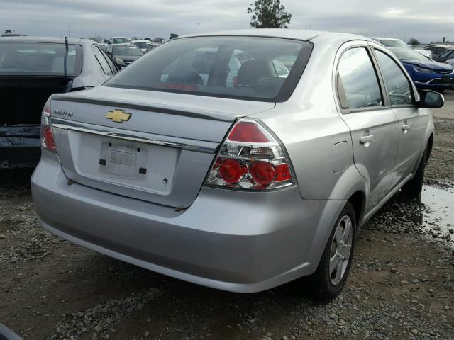 KL1TD5DE3BB138411 - 2011 CHEVROLET AVEO LS SILVER photo 4