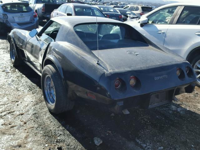 1Z37L7S417976 - 1977 CHEVROLET CORVETTE BLACK photo 3