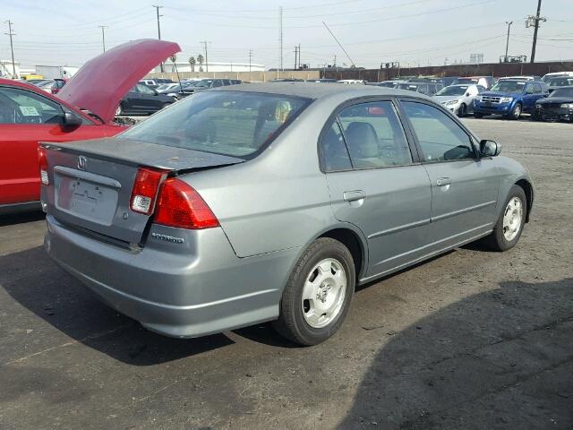 JHMES96645S016180 - 2005 HONDA CIVIC HYBR GRAY photo 4