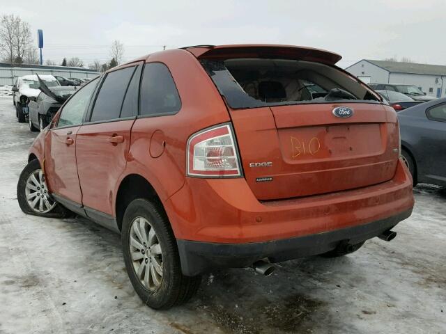 2FMDK39C37BA82742 - 2007 FORD EDGE SEL P ORANGE photo 3