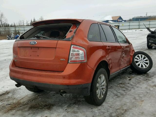 2FMDK39C37BA82742 - 2007 FORD EDGE SEL P ORANGE photo 4