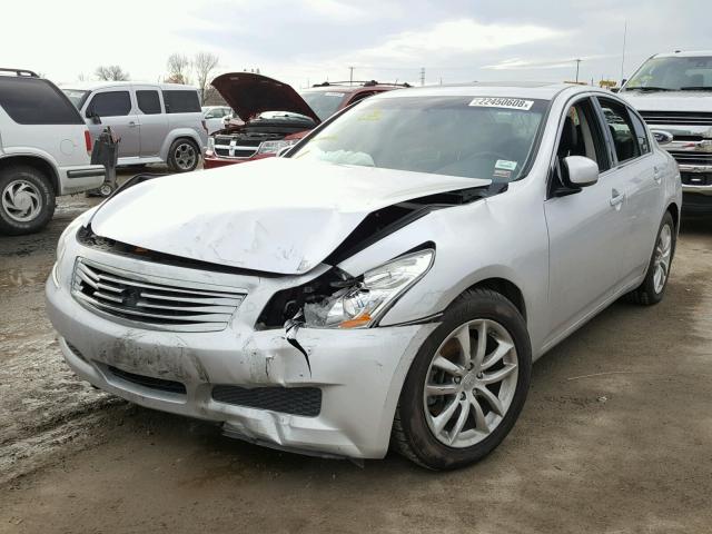 JNKBV61E38M214412 - 2008 INFINITI G35 SILVER photo 2