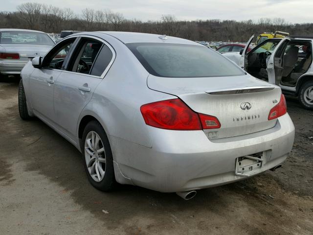 JNKBV61E38M214412 - 2008 INFINITI G35 SILVER photo 3