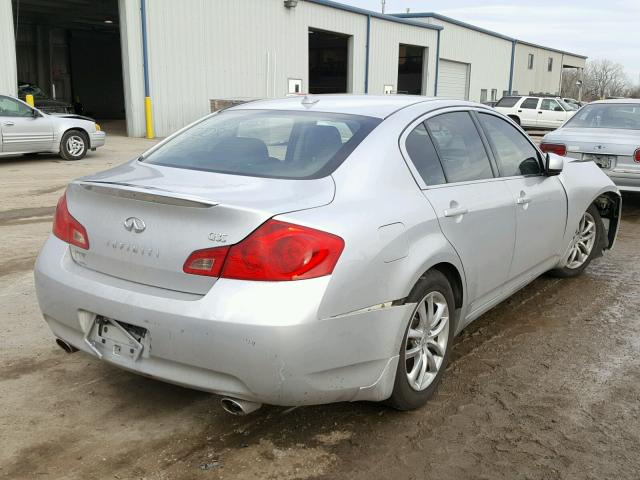 JNKBV61E38M214412 - 2008 INFINITI G35 SILVER photo 4