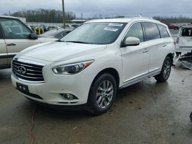 5N1AL0MM0DC344470 - 2013 INFINITI JX35 BASE WHITE photo 2