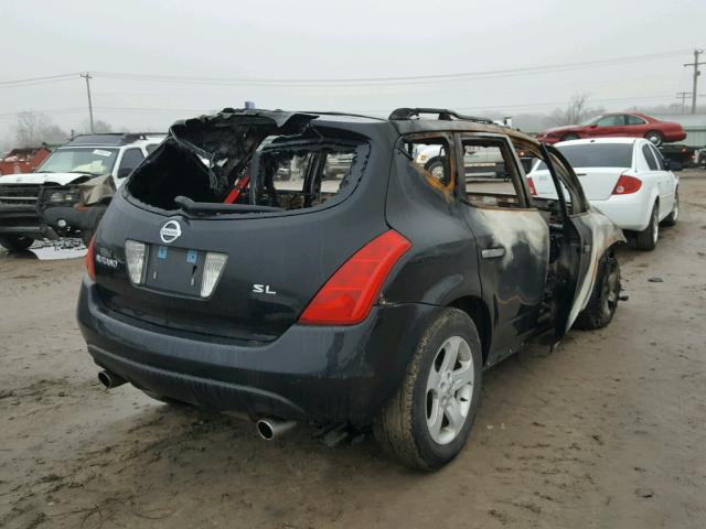 JN8AZ08TX4W225509 - 2004 NISSAN MURANO SL BURN photo 4