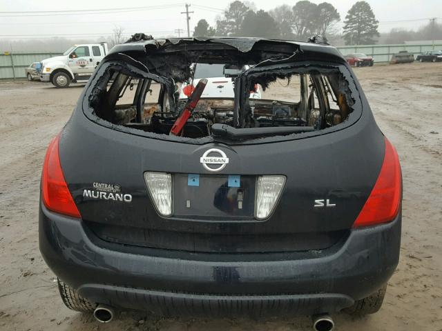 JN8AZ08TX4W225509 - 2004 NISSAN MURANO SL BURN photo 9