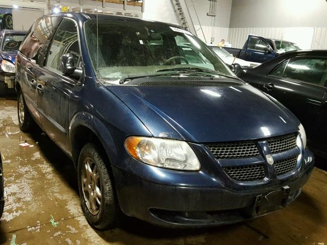 1D4GP25R03B245969 - 2003 DODGE CARAVAN SE BLUE photo 1