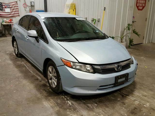 2HGFB2F55CH585548 - 2012 HONDA CIVIC LX BLUE photo 1