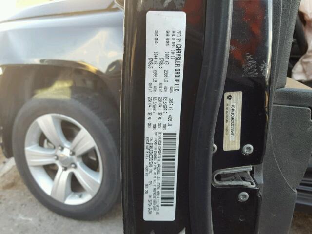 1C4NJCBA2CD515301 - 2012 JEEP COMPASS SP BLACK photo 10