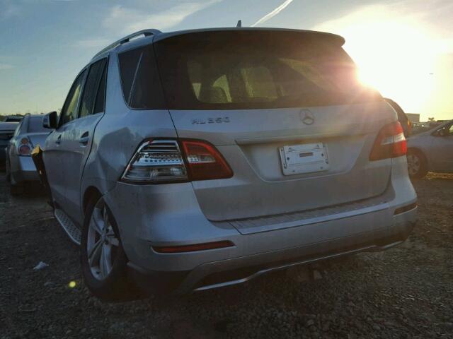 4JGDA5JB6EA414313 - 2014 MERCEDES-BENZ ML 350 SILVER photo 3