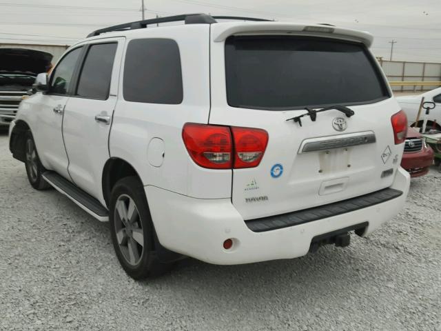 5TDZY68AX8S007644 - 2008 TOYOTA SEQUOIA LI WHITE photo 3