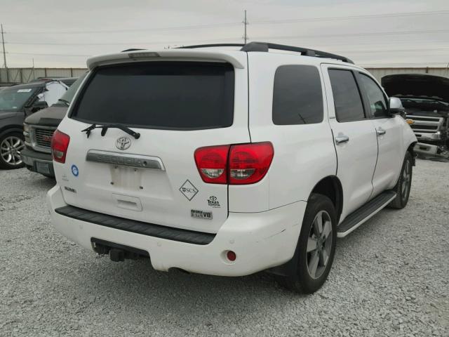 5TDZY68AX8S007644 - 2008 TOYOTA SEQUOIA LI WHITE photo 4