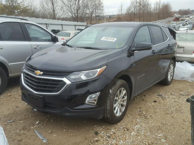 2GNAXJEV4J6159002 - 2018 CHEVROLET EQUINOX LT BLACK photo 2