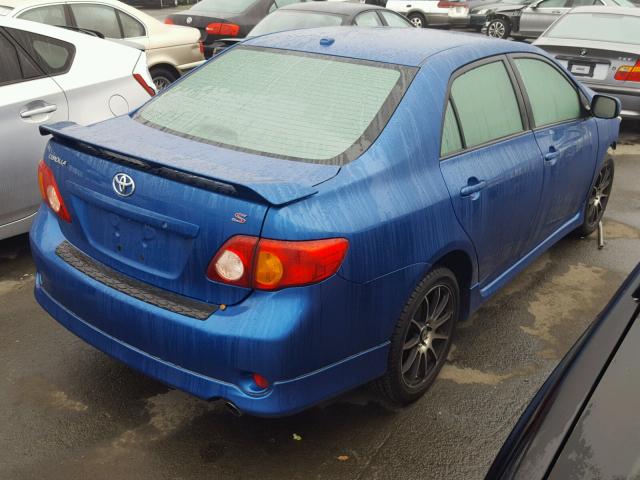 1NXBU40E99Z015467 - 2009 TOYOTA COROLLA BA BLUE photo 4