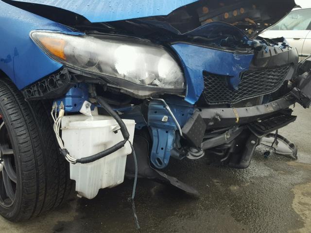 1NXBU40E99Z015467 - 2009 TOYOTA COROLLA BA BLUE photo 9