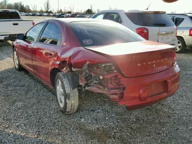 1B3EL46X44N216565 - 2004 DODGE STRATUS SX RED photo 3