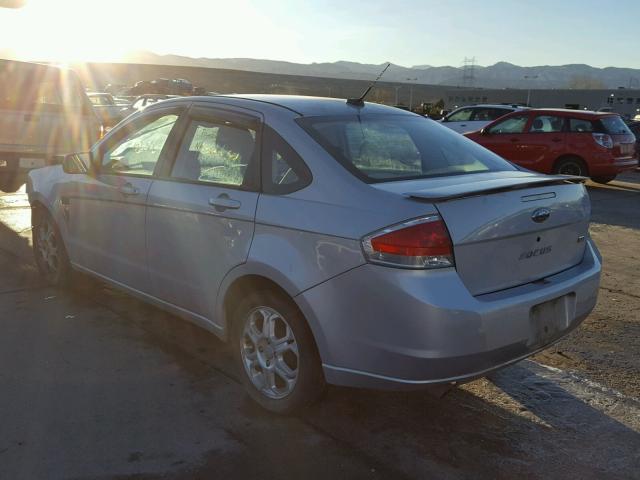 1FAHP35N58W164301 - 2008 FORD FOCUS SE SILVER photo 3