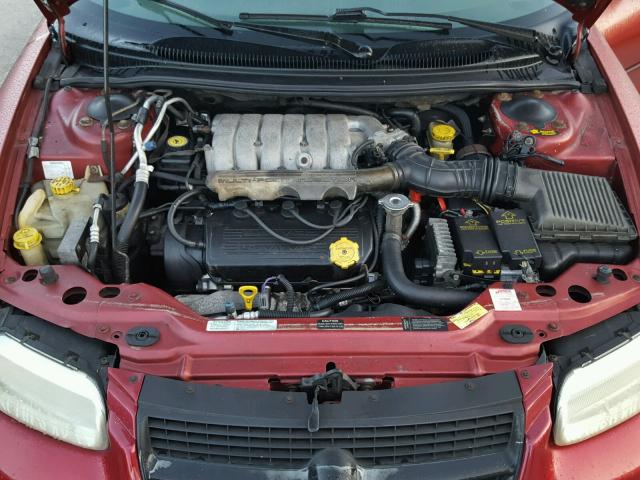 3C3EL55H6VT556501 - 1997 CHRYSLER SEBRING JX BURGUNDY photo 7