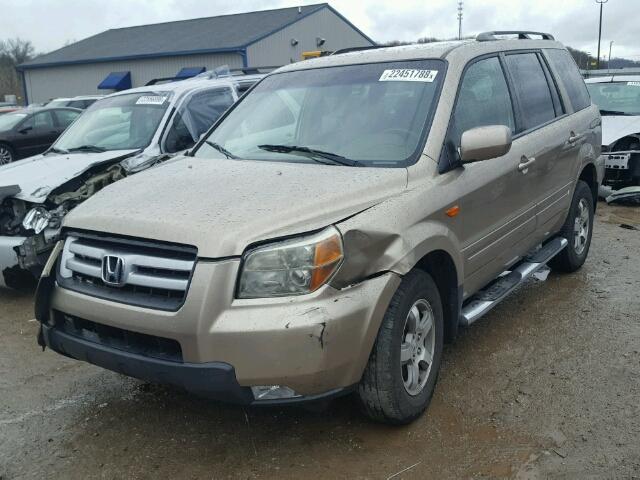 2HKYF18467H504807 - 2007 HONDA PILOT EX TAN photo 2