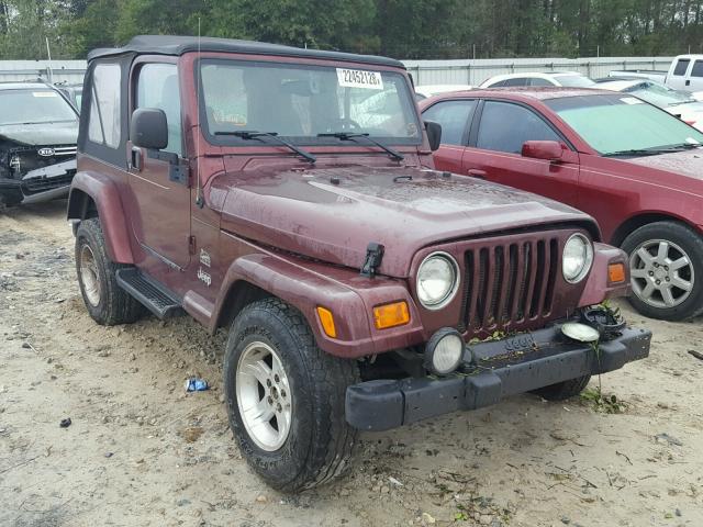 1J4FA59S34P722210 - 2004 JEEP WRANGLER / MAROON photo 1