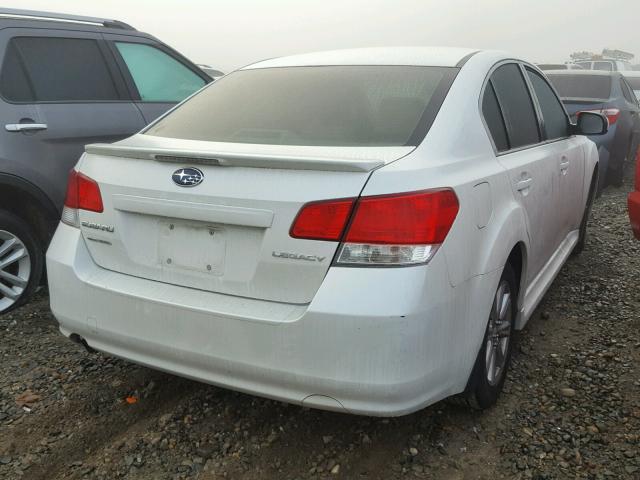 4S3BMCG69C3029718 - 2012 SUBARU LEGACY 2.5 WHITE photo 4