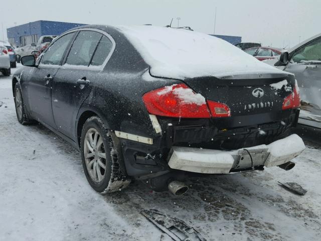 JNKCV61F99M364670 - 2009 INFINITI G37 BLACK photo 3