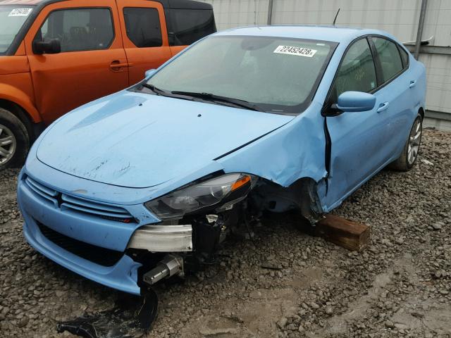 1C3CDFBA0DD318553 - 2013 DODGE DART SXT BLUE photo 2