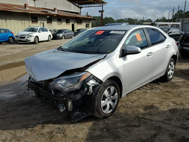 5YFBURHE6GP498366 - 2016 TOYOTA COROLLA L SILVER photo 2