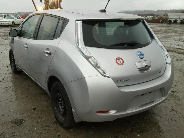 1N4AZ0CP9DC424371 - 2013 NISSAN LEAF S SILVER photo 3