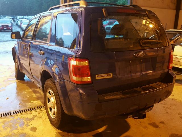 1FMCU02Z78KE38698 - 2008 FORD ESCAPE XLS BLUE photo 3