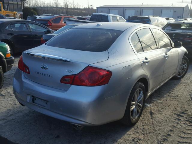 JN1CV6AR1AM252805 - 2010 INFINITI G37 SILVER photo 4