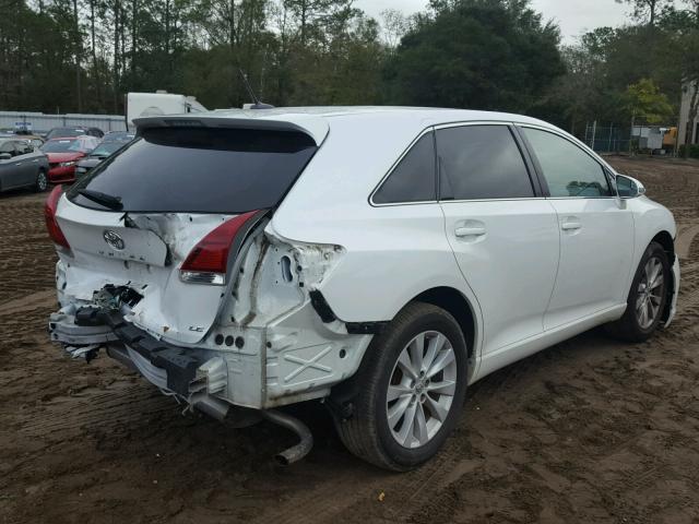 4T3ZA3BB3DU076706 - 2013 TOYOTA VENZA LE WHITE photo 4