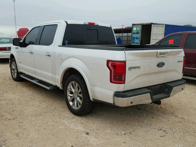 1FTEW1CG8HKD41133 - 2017 FORD F150 SUPER WHITE photo 3