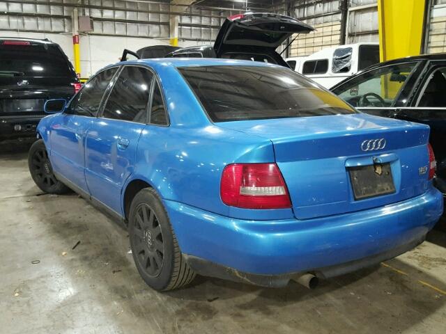 WAUDC68D11A057349 - 2001 AUDI A4 1.8T QU BLUE photo 3