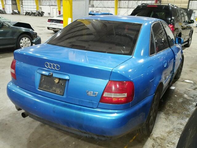 WAUDC68D11A057349 - 2001 AUDI A4 1.8T QU BLUE photo 4