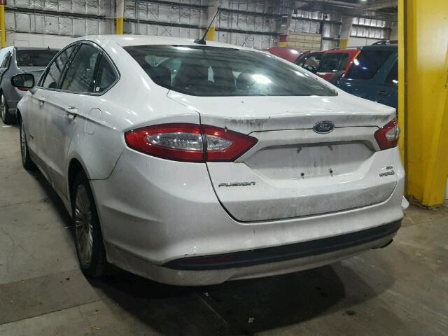 3FA6P0LU8DR297583 - 2013 FORD FUSION SE WHITE photo 3