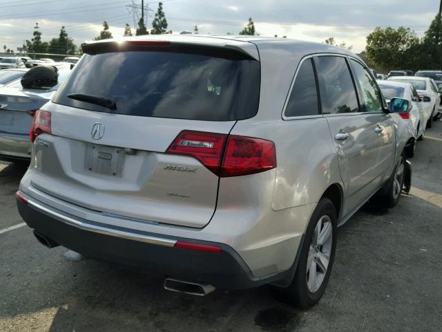 2HNYD2H68BH515350 - 2011 ACURA MDX TECHNO SILVER photo 4