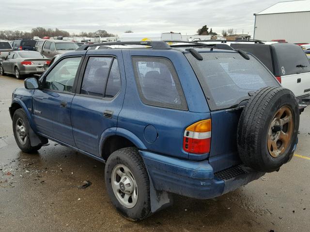 4S6CK58W9Y4408372 - 2000 HONDA PASSPORT E BLUE photo 3