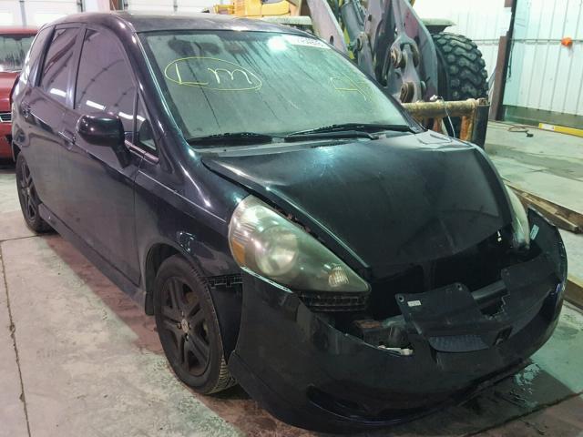 JHMGD38687S065964 - 2007 HONDA FIT S BLACK photo 1