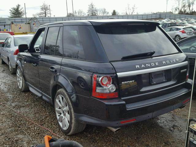 SALSH2E42CA728970 - 2012 LAND ROVER RANGE ROVE BLACK photo 3