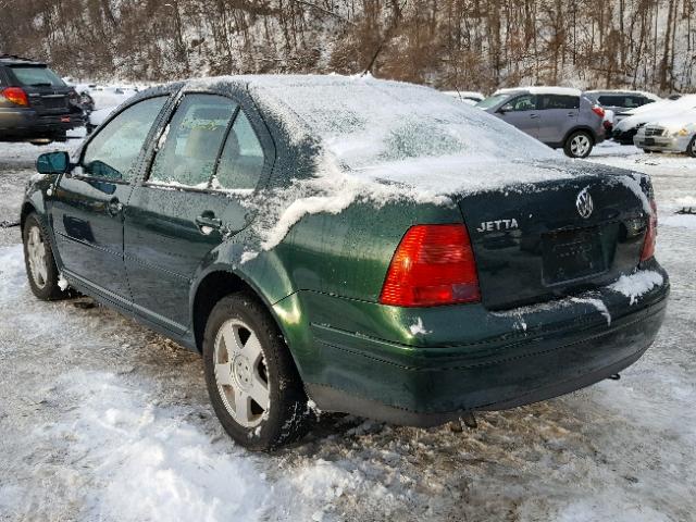 3VWSK69M01M141173 - 2001 VOLKSWAGEN JETTA GLS GREEN photo 3